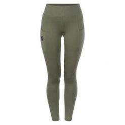 Damskie legginsy jeździeckie z pełną przyczepnością Cavallo Lin. Zielone legginsy damskie CAVALLO, z aplikacjami. Za 391.50 zł.