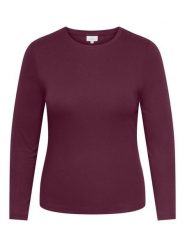 ONLY Carmakoma Koszulka w kolorze bordowym rozmiar: L-50/52. Czerwone bluzki damskie Only Carmakoma, l, bez wzorów, bez kołnierzyka, bez ramiączek. Za 59.95 zł.