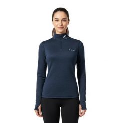 Koszulka z długim rękawem damska 100% wełny merynosów - Bjork 210. Niebieskie koszulki damskie FJORK MERINO, xl, bez wzorów, z wełny, bez kołnierzyka, bez ramiączek. Za 579.00 zł.