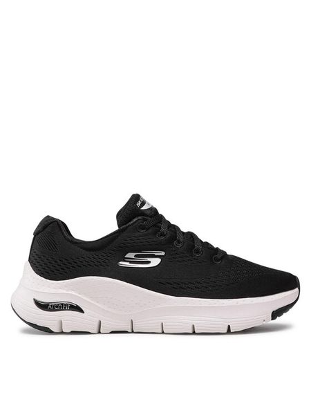 Skechers Sneakersy Arch Fit 149057/BKW Czarny. Czarne obuwie sportowe damskie Skechers, z materiału, bez zapięcia. Za 319.99 zł.