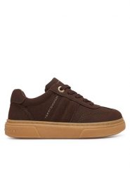 Tommy Hilfiger Sneakersy T3A9-35086-0315525 S Beżowy. Brązowe trampki dziewczęce Tommy Hilfiger, bez wzorów, ze skóry, bez zapięcia. Za 354.99 zł.