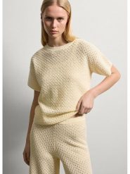 STEFANEL Sweter w kolorze jasnożółtym rozmiar: XL. Żółte swetry klasyczne damskie Stefanel, xl, bez kołnierzyka. Za 208.99 zł.