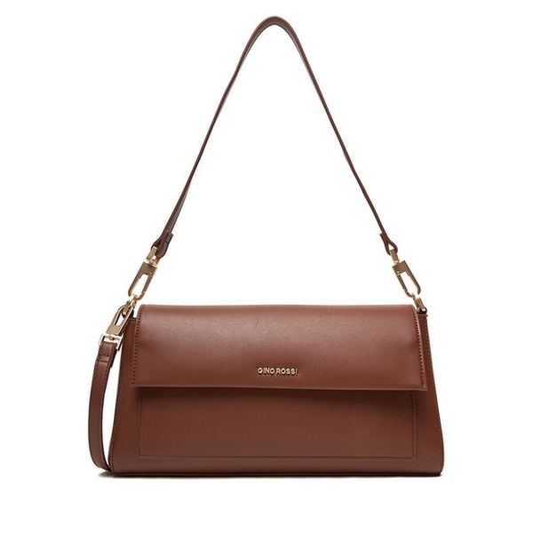 Torebka GINO ROSSI. Brązowe torebki klasyczne damskie Gino Rossi, bez dodatków. Za 279.99 zł.