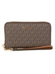 Michael Kors Skórzany portfel w kolorze jasnobrązowym - 18 x 10 x 2,5 cm rozmiar: onesize. Brązowe portfele damskie Michael Kors, bez wzorów, z materiału. Za 521.99 zł.