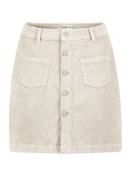 Sublevel Spódnica sztruksowa w kolorze kremowym rozmiar: L. Brązowe spódnice damskie Sublevel, l, bez wzorów, ze sztruksu, mini. Za 78.47 zł.