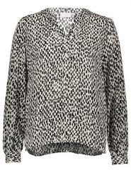 Kaffe Bluzka w kolorze czarno-kremowym rozmiar: 34. Brązowe bluzki damskie Kaffe, bez wzorów, z wiskozy, bez kołnierzyka, bez ramiączek. Za 52.17 zł.