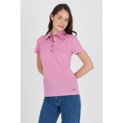 Koszulka Polo Damska 100% Merino Woolona. Czerwone bluzki damskie WOOLONA, bez wzorów, bez kołnierzyka, bez ramiączek. W wyprzedaży za 288.00 zł.