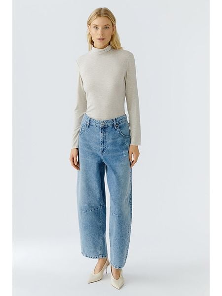 Oui Golf w kolorze beżowym rozmiar: 42. Brązowe golfy damskie Oui, bez wzorów, bez ramiączek. Za 135.49 zł.