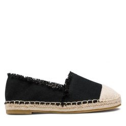 Espadryle DeeZee. Czarne espadryle damskie DeeZee, bez wzorów, bez obcasa. Za 89.99 zł.