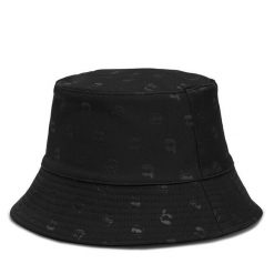 Kapelusz KARL LAGERFELD. Czarne kapelusze damskie KARL LAGERFELD, bez wzorów. Za 259.99 zł.