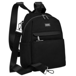 Plecak damski Peterson PTN CPY-01 czarny. Czarne plecaki Peterson, bez wzorów, z tkaniny. Za 90.00 zł.