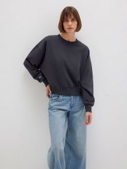 MAVI Bluza w kolorze antracytowym rozmiar: M. Czarne bluzy damskie Mavi, m, bez wzorów, bez kaptura. Za 109.95 zł.