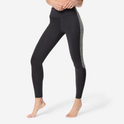 Dół stroju legginsy do gimnastyki w wodzie/aquabike damskie Nabaiji Monica. Czarne legginsy damskie NABAIJI, l, bez wzorów. Za 89.99 zł.