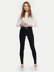 ONLY Jeansy Royal 15093134 Czarny Skinny Fit. Czarne rurki damskie Only, bez wzorów, z bawełny. Za 129.99 zł.