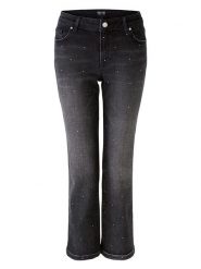 Oui Dżinsy - Slim fit - w kolorze antracytowym rozmiar: 42. Czarne jeansy damskie Oui, z podwyższonym stanem. Za 188.85 zł.