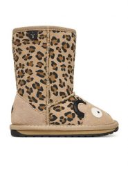 EMU Australia Śniegowce Cheetah K11103 Brązowy. Brązowe kozaki dziewczęce EMU Australia, bez wzorów, ze skóry, bez obcasa, bez zapięcia. Za 439.99 zł.