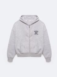 Bluza damska z kapturem rozpinana szara Madelina 901. Szare bluzy damskie Big Star, l, bez wzorów, z dresówki, z kapturem. Za 249.99 zł.