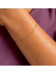 DIA DIAMONDS Pozłacana bransoletka z rubinem rozmiar: onesize. Różowe bransoletki damskie DIA DIAMONDS, pozłacane. Za 162.87 zł.