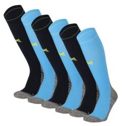 Skarpety kompresyjne do biegania 6-pack Multi Navy. Niebieskie skarpetki damskie XTREME SOCKSWEAR, bez wzorów, z elastanu. Za 242.82 zł.
