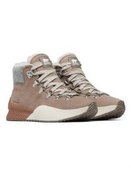 Sorel Skórzane botki zimowe "Out N About III" w kolorze jasnobrązowym rozmiar: 39,5. Brązowe botki damskie Sorel, na zimę, bez obcasa, bez zapięcia. Za 286.39 zł.