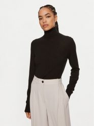 Calvin Klein Golf K20K207449 Czarny Regular Fit. Czarne golfy damskie Calvin Klein, xs, bez wzorów, z wełny, bez ramiączek. Za 509.99 zł.