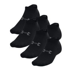 Skarpety Under Armour Essential No Show (6 par). Czarne skarpetki damskie Under Armour, bez wzorów, z materiału. Za 92.70 zł.