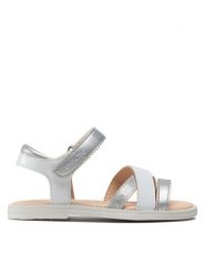 Geox Sandały J S.Karly G. D J5235D 002BJ C1000 M Srebrny. Szare sandały dziewczęce Geox, ze skóry, bez obcasa, bez zapięcia. Za 219.99 zł.