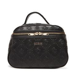 Kosmetyczka Guess. Czarne kosmetyczki damskie Guess, z aplikacjami. Za 219.99 zł.