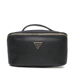 Kosmetyczka Guess. Czarne kosmetyczki damskie Guess, z aplikacjami. Za 219.99 zł.