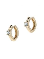 Otazu Pozłacane kolczyki-kreole z kryształami rozmiar: onesize. Żółte kolczyki damskie Otazu, z kryształem, pozłacane. Za 86.99 zł.