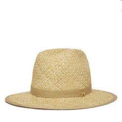 Kapelusz Tommy Hilfiger. Brązowe kapelusze damskie Tommy Hilfiger, bez wzorów. Za 179.99 zł.