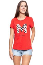 MUSTANG T SHIRT DAMSKI Alina C Print Molten Lava 1009028 7179. Czerwone t-shirty damskie Mustang, s, bez wzorów, bez kołnierzyka. W wyprzedaży za 39.99 zł.