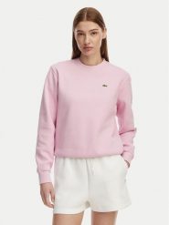 Lacoste Bluza SF5245 Różowy jasny Relaxed Fit. Czerwone bluzy damskie Lacoste, bez wzorów, z syntetyku, bez kaptura. Za 649.99 zł.