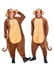 Carnival Party Kombinezon kostiumowy "Monkey" w kolorze brązowo-beżowym rozmiar: S/M. Brązowe kombinezony damskie Carnival Party, m, bez wzorów, bez kołnierzyka, bez ramiączek, krótkie. Za 126.99 zł.