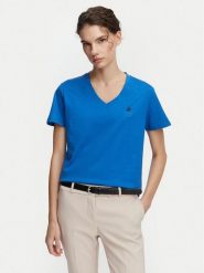 Beverly Hills Polo Club T-Shirt P-SS26W-TS516518 Niebieski Regular Fit. Niebieskie t-shirty damskie Beverly Hills Polo Club, xs, bez wzorów, z bawełny, bez kołnierzyka. Za 139.99 zł.