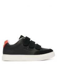 BOSS Sneakersy J52818 M Czarny. Czarne buty sportowe chłopięce Boss, ze skóry, bez zapięcia. Za 424.99 zł.