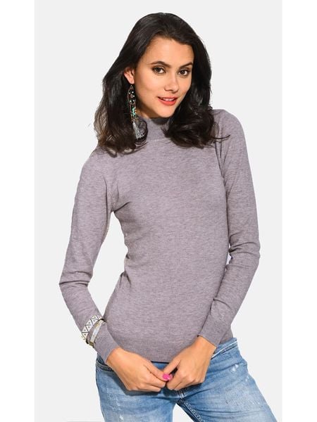 William de Faye Sweter w kolorze szarym rozmiar: 42. Szare swetry klasyczne damskie William de Faye, z kaszmiru, bez kołnierzyka. Za 118.01 zł.