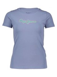 Pepe Jeans Koszulka w kolorze niebieskim rozmiar: XL. Niebieskie bluzki damskie Pepe Jeans, xl, bez wzorów, z jeansu, bez kołnierzyka, bez ramiączek. Za 78.66 zł.