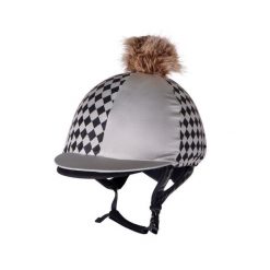 Czapka na kask jeździecki QHP Omaha. Brązowe czapki z daszkiem damskie QHP, bez wzorów, z elastanu. Za 164.00 zł.