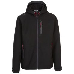 Kurtka wodoodporna Trespass Marlon B. Czarne kurtki damskie Trespass, xl, bez wzorów, z softshellu, bez kaptura. Za 339.99 zł.