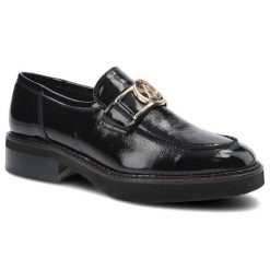 Czarne Półbuty Karino Damskie Eleganckie Obuwie. Czarne półbuty damskie Karino, bez wzorów, ze skóry, bez obcasa, na płaskiej podeszwie, bez zapięcia. Za 299.00 zł.