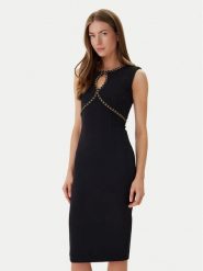 Marciano Guess Sukienka koktajlowa 6RGK18 9373Z Czarny Regular Fit. Czarne sukienki damskie Marciano Guess, z aplikacjami, z syntetyku, wizytowe, bez ramiączek. Za 1,079.00 zł.