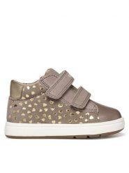 Geox Sneakersy B Biglia B044CC 007AK C5005 Beżowy. Brązowe buty sportowe dziewczęce Geox, ze skóry, bez zapięcia. Za 209.99 zł.