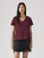 Levi's Koszulka w kolorze fioletowym rozmiar: S. Różowe bluzki damskie Levi's, s, bez wzorów, z bawełny, bez kołnierzyka, bez ramiączek. Za 64.95 zł.