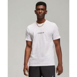 Koszulka Jordan Air Biała - DM3182-100. Białe koszulki damskie Jordan, bez wzorów, bez kołnierzyka, bez ramiączek. Za 171.35 zł.