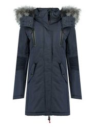 Canadian Peak Parka "Camilly" w kolorze granatowym rozmiar: XXL. Niebieskie parki damskie Canadian Peak, xxl, bez kaptura. Za 307.46 zł.