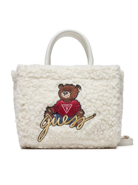 Guess Torebka J4BZ25 WGI20 Écru. Białe torebki klasyczne damskie Guess, z materiału, bez dodatków. Za 179.99 zł.