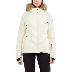 Damska kurtka narciarska Fundango Elyra Fur Padded. Białe kurtki sportowe damskie FUNDANGO, na zimę, l, bez wzorów, z puchu, bez kaptura. W wyprzedaży za 599.00 zł.
