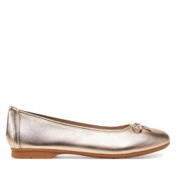 Baleriny Jana. Żółte balerinki damskie JANA, bez wzorów. Za 129.99 zł.