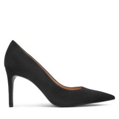 Szpilki Stuart Weitzman. Czarne szpilki damskie Stuart Weitzman, bez wzorów, bez obcasa, na szpilce, bez zapięcia. Za 1,422.99 zł.